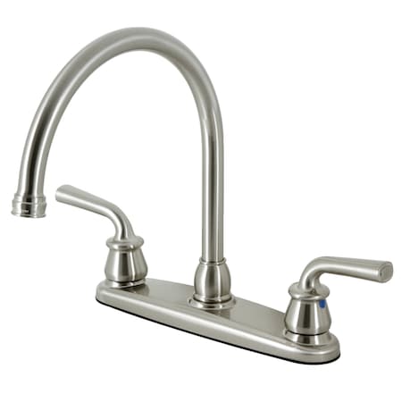 Kingston Brass 8" Centerset Kitchen Faucet, Brushed Nickel KB798RXLLS